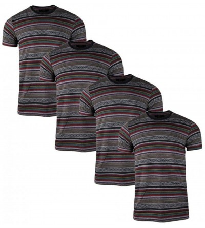 Undershirts 4 Pack Men's Summer T-Shirt Crew Neck Slim fit Soft Workout Classic Short Sleeve - CN19DODA88X $70.21