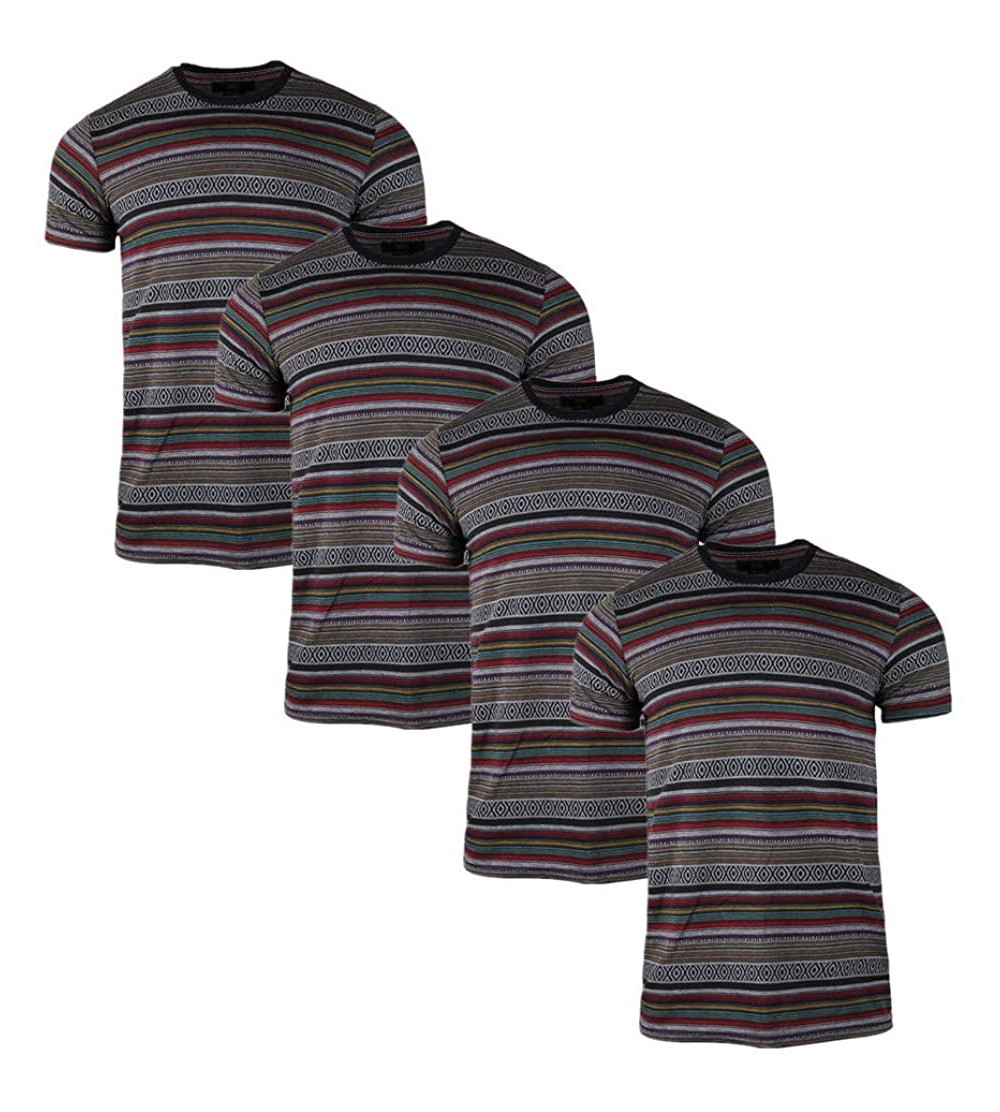 Undershirts 4 Pack Men's Summer T-Shirt Crew Neck Slim fit Soft Workout Classic Short Sleeve - CN19DODA88X $73.59