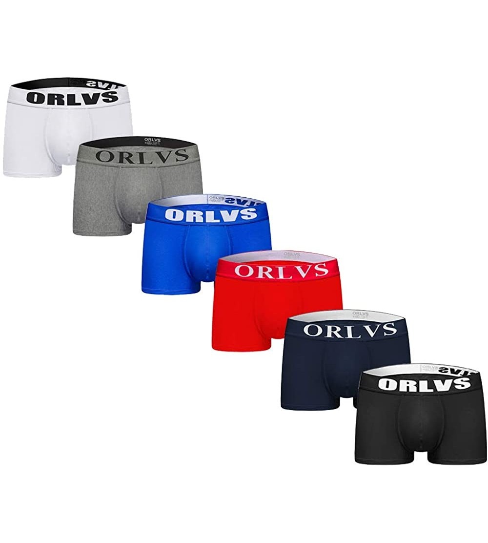 Trunks Men's Boxer Brief Underwear - White+sapphire+black+red+gray+blue - C6193QS7S83 $27.52