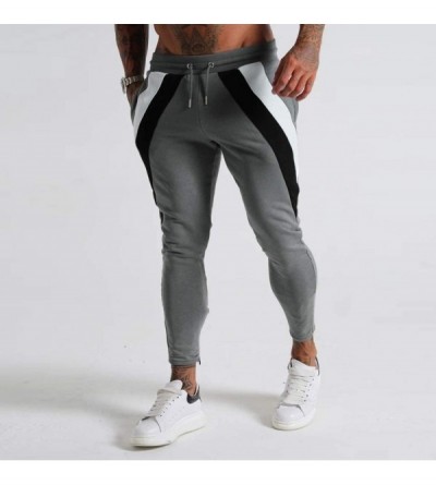 Thermal Underwear Mens Skinny Jogger Pants Stretch Sweatpants Zipper Bottom Light Weight Drawstring Trousers for Gym Running ...