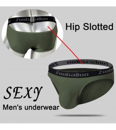 Bikinis Mens Thong Underwear Sexy Man G-String Butt-Flaunting Tongs Undie T-Back Underwears - 1 Pack Dark Green - CA194T09GWT...