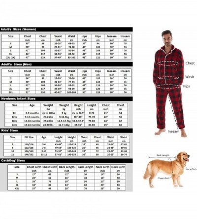 Sleep Sets Family Pajamas Matching Set Button Flannel Cardigan Pajama for Mens Womens- Kids- Babies- Dogs- Cats - Grey-men - ...
