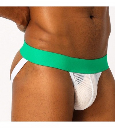 G-Strings & Thongs Sexy Men Underwear Lingerie Jocks G Strings Thongs Pure Cotton Solid Briefs Panties Jock S BP.01 - Red-1 -...