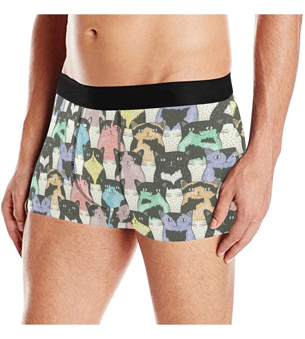 Boxer Briefs Cat Astronaut in Space Comfort Classics Boxer Briefs Underwear for Men Youth - Design 08 - CW1927XA3IM $20.78