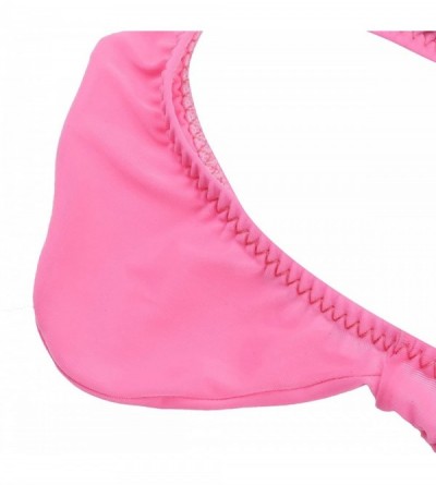 Men's Low Rise Enhancer Bulge Pouch G-String Thongs Bikini Briefs T-Back  Sissy Panties Lingerie Underwear - Pink - C318KH02QUE