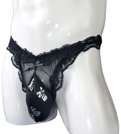 G-Strings & Thongs Men's Fashion Sretch G-String T-Back Micro Thong Briefs Underwear - Silver - C6194TM0N3E $7.83
