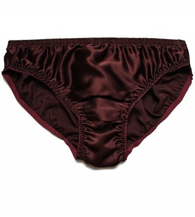 Briefs Mens 100% Mulberry Silk Briefs Sexy Underwear Soft Stretch Waist Daily Wear Panties - Coffee - CV185IUW5Z7 $27.38