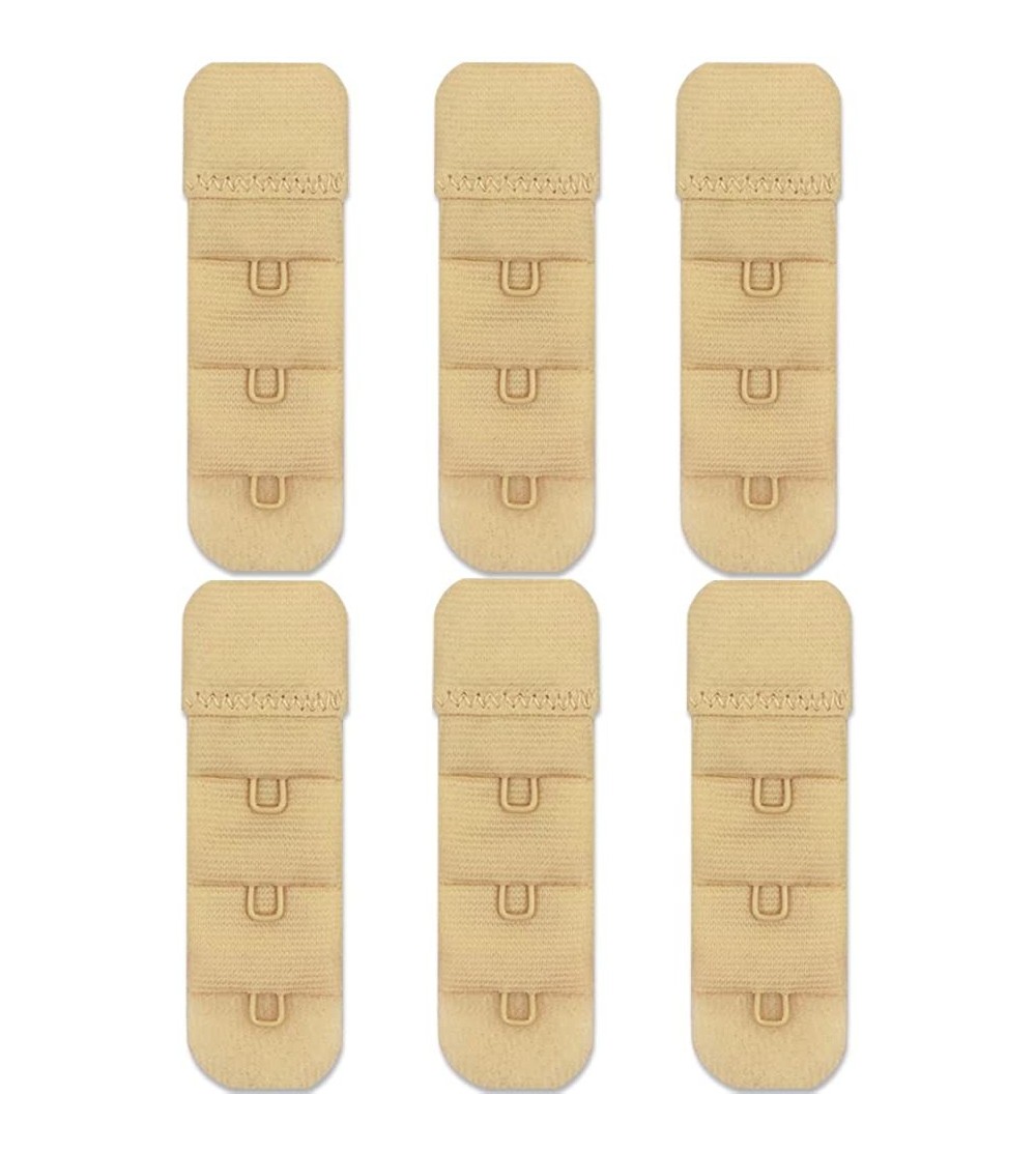 Accessories Women's Soft Back Lingerie Band Extender Stretchy Bra Strap Extenders with 1 Hooks - Beige - CW188YLMDH9 $9.81