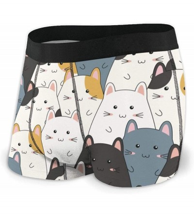 Boxer Briefs Mens Boxer Briefs Underwear Cute Fairy Cloud Castle Comfy Breathable Underpants for Men Youth Boys - Cute Kitten...