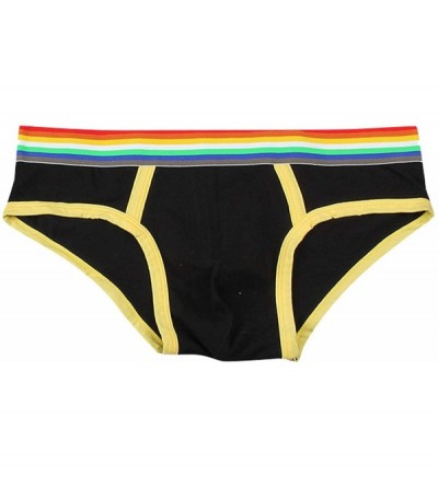 Briefs Men Underwear Sexy Briefs Hot Fashion Colourful Sex Solid Comfortable 95% Cotton Underwear Briefs Calzoncillos - Yello...
