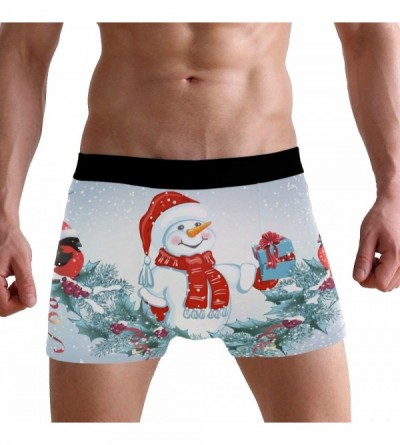 Briefs Stretch Underwear Funny Christmas Gnomes Polyester Men Boxer Briefs Breathable - Snowman Winter - CZ1925WU8TZ $20.83