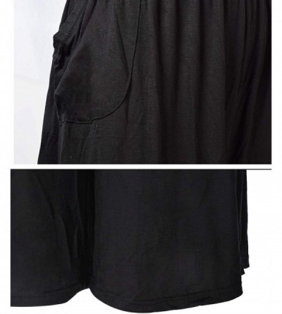 Sleep Sets Mens Casual Sports Shorts Soft Feel Modal Nightwear Sleepwear Pajamas - Black - CI18UE94RZ8 $22.50