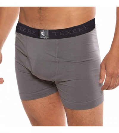 Boxer Briefs Men's Boxer Briefs Underwear- Breathable Soft Bamboo Cotton Blend- Hypoallergenic- Moisture Wicking - Charcoal -...