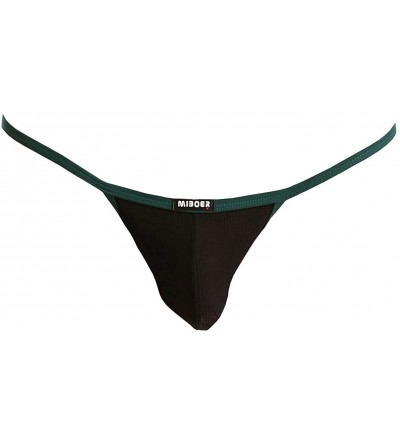 G-Strings & Thongs Men's G-String Thongs Underwear U Convex Short Pants T-Back Briefs - Black - C9180C055S2 $19.88