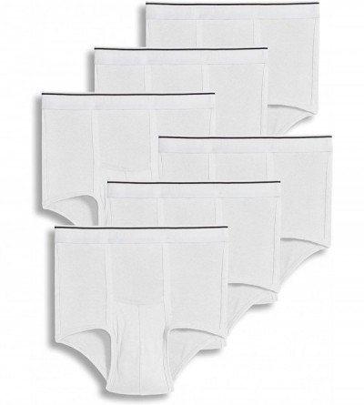 Briefs Men's Underwear Pouch Brief - 6 Pack - White - CB185XN43LR $81.35