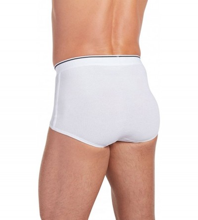 Briefs Men's Underwear Pouch Brief - 6 Pack - White - CB185XN43LR $50.22