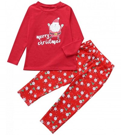 Sleep Sets Family Christmas Pajamas PJ Sets Plaid Deer Elk Tee and Pants Loungewear Sleepwear Home Set Tracksuit - A04-red Sa...