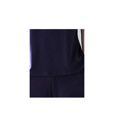 Sleep Sets Pajamas Cotton Short Sleeve Shorts Casual All Cotton Thin Home Suit - Cyan - CQ19DD7HKZQ $29.95