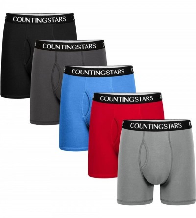 Boxer Briefs Men's Boxer Briefs Underwear Cotton Colorful Mens Underwear Boxer Briefs for Men Pack S M L XL XXL - B Red/Blue/...