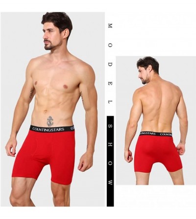 Boxer Briefs Men's Boxer Briefs Underwear Cotton Colorful Mens Underwear Boxer Briefs for Men Pack S M L XL XXL - B Red/Blue/...