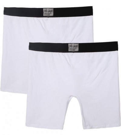Briefs Men Underwear Cotton Stretch Boxer Brief Double Crotch 3-Pack - White2 - CF19329LK0I $15.52
