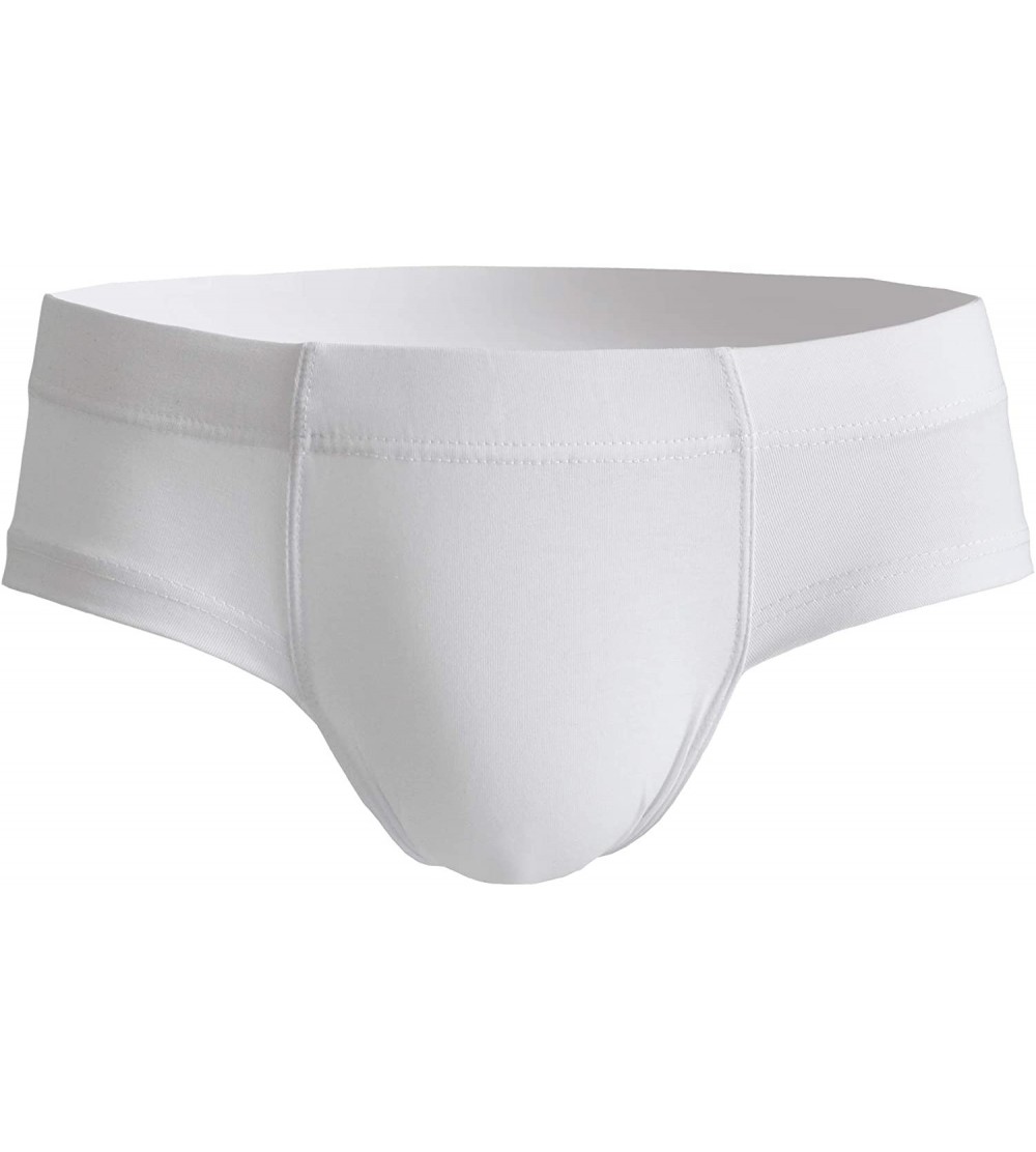 Briefs Men's Stretch Low Rise Cotton Underwear Briefs Pack - 1-pack White - CH1869G0QOG $10.78