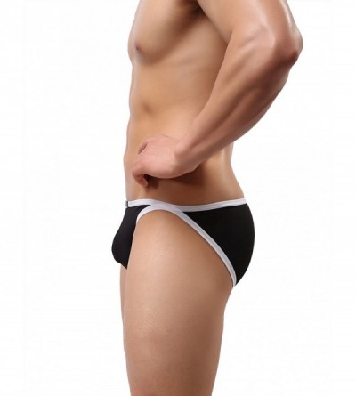 Briefs 915 Men's Sexy Shorts Underwear Briefs Fashion Low Waist Bikini Swimwear - Black - CI18C306H82 $10.00