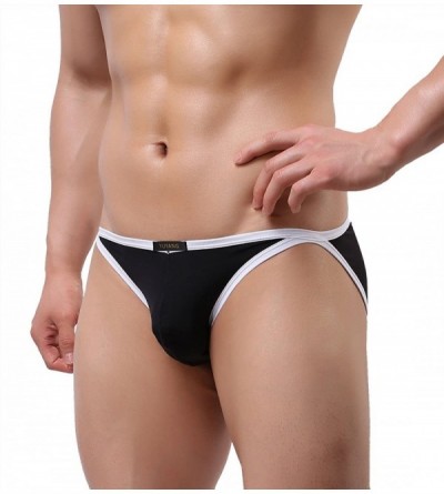 Briefs 915 Men's Sexy Shorts Underwear Briefs Fashion Low Waist Bikini Swimwear - Black - CI18C306H82 $10.00