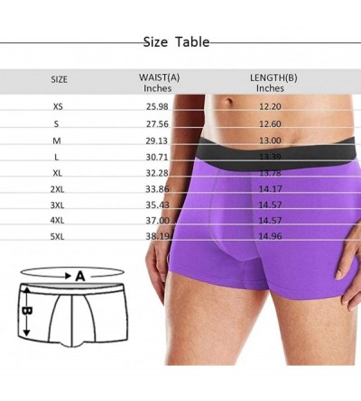 Boxer Briefs Custom Face Men's Boxer Briefs Underwear Shorts Underpants with Photo Tear Open Pink - Multi 5 - C1197ZRIG40 $32.15