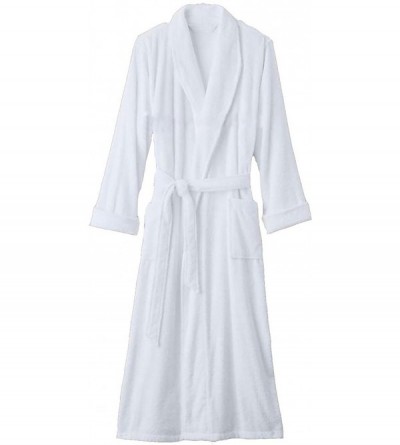 Robes Terry Bathrobe. Full Length 100% Turkish Cotton. - Natural - C612JP7X6LZ $51.30