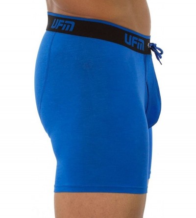 Boxer Briefs Men's Boxer Briefs with Support Pouch - Regular Support- 6 Inch Inseam - Royal Blue - C512O3XEVZO $26.24