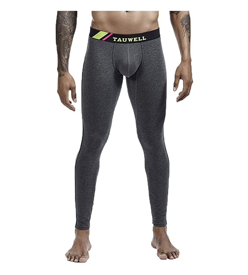 Thermal Underwear Men's Long John Thermal Underwear Pants Compression Base Layer Legging Sexy Low Rise Thermal Bottoms Skinny...
