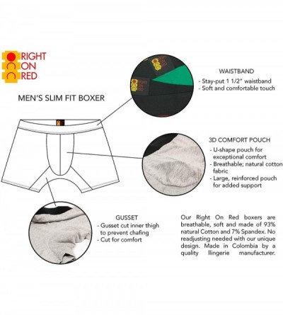 Boxer Briefs Men's Active Slim Fit Boxer Brief - Comfortable Cotton-Stretch Soft-Knit Blend - Black - CK18DWQI2C2 $32.00