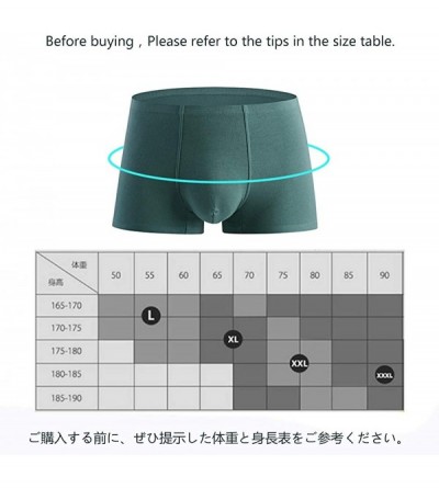 Boxers Mens Modal Mid Rise U -Shaped Underwear Trunk Pack Breathable Comfort Mesh Boxer Briefs Solid Color Underpants - Ink G...