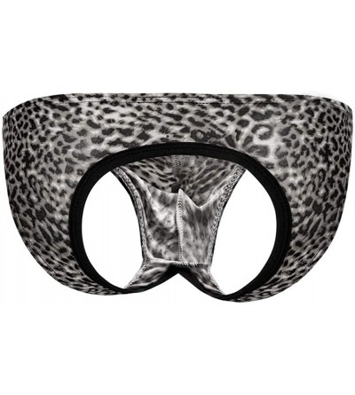G-Strings & Thongs Men's Leopard Low Rise Jockstrap Thongs Mens Thongs Underwear Sexy - 3black - CB18Y9OHN38 $22.78