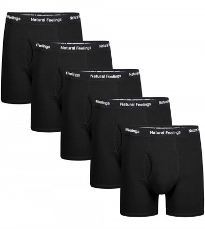 Boxer Briefs Mens Boxer Briefs Underwear Cotton Stretch Boxer Briefs for Men Pack with Mens Pouch Underwear - B Featuring Log...