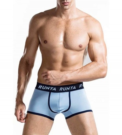 Boxer Briefs Men's Underwear Boxer Briefs Breathable Stretch Trunk - 3 Pack (Orange+lightblue+royalblue) - CG192ET8QR9 $14.50