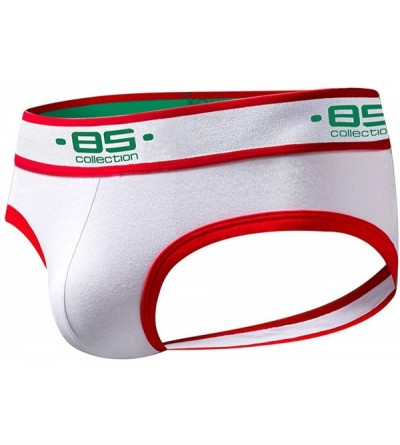 Briefs Men's Cotton Jockstrap Underwear Premium Performance Jock Strap Thong - White - CG19DG2K6X4 $11.53