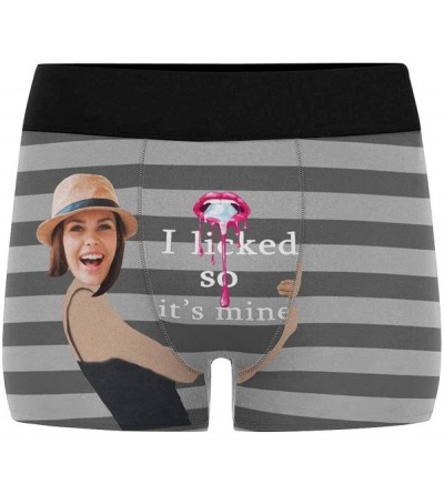 Boxer Briefs Custom Men's Funny Face Boxer- Your Photo on Personalized Underwear for Men I Iicked It So It's Mine - Multi 1 -...