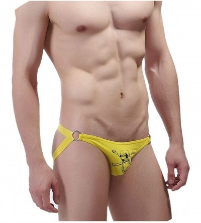 G-Strings & Thongs Sexy Open Hips Open Funnyy Underwear Men's Funnyy Double Thong Small Blinking Leak PP Physiological - Oliv...