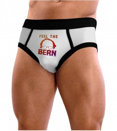 Briefs TooLoud Feel The Bern Mens Briefs Underwear - White-with-black - CC12DSL4O7J $21.83