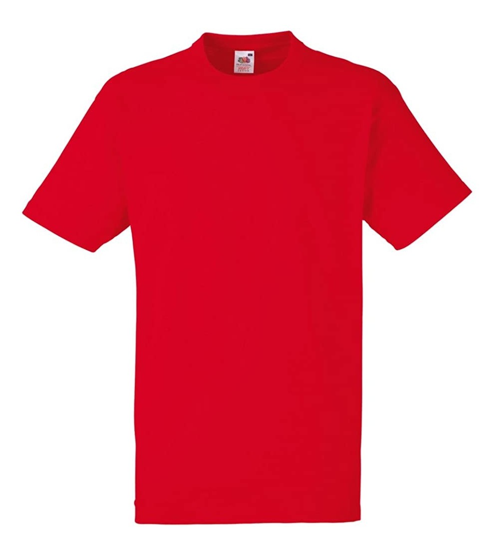 Undershirts 100% Heavy Cotton Hd T-Shirt (3931)- Black-Small - True Red - CJ11JZ9O5K5 $19.53