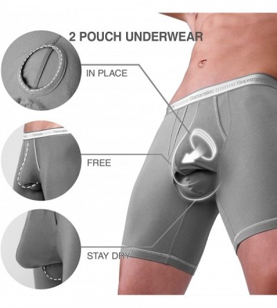 Boxer Briefs Men's Underwear Comfort Soft Cotton Boxer Briefs 3 Pack - Version A Black*1/Gray*2 - CP18QNLCNY5 $38.81