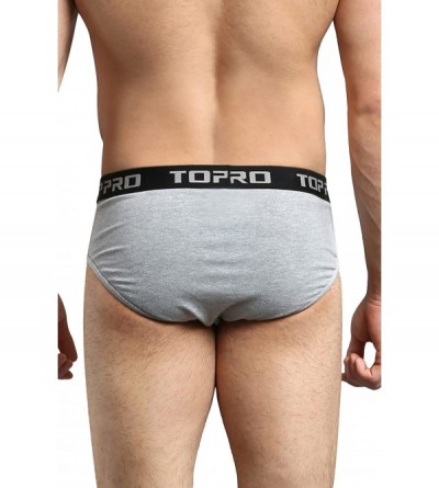 Briefs Men's Pack of Top Pro Waistband Stretch Bikini Brief Underwear - 6-pack - Assorted - CT18DH9XAX4 $14.02