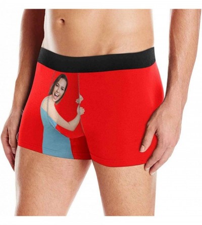 Boxer Briefs Custom Men's Boxer Briefs- Funny Novelty Underwear Shorts Underpants with Face Photo Hug Treasure Black - Multi ...