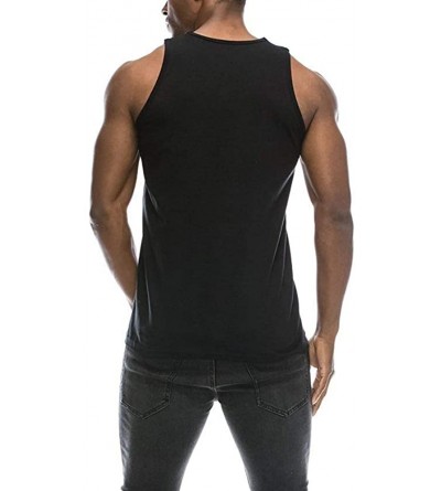 Undershirts Mens Mood Vicente Fernandez Comfort Sports Sleeveless Tank Tops Shirts - Black - C5197IEIGL2 $34.24