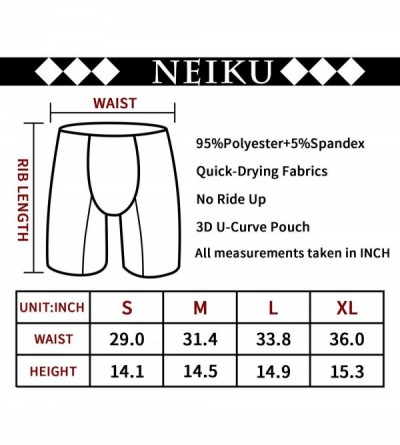 Boxer Briefs Men's No Ride Up Boxer Briefs Long Leg Underwear Low Rise Trunks with Pouch - 4 Pack Mixed Color 03 - CD18KC7QQI...