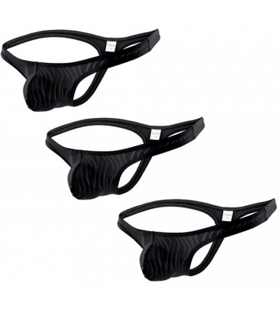 Briefs Men's Underwear Large Size Loose Casual Breathable Thongs - 3p-black - CM1920QQUWW $18.28
