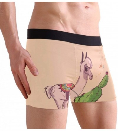 Boxer Briefs Song of The Llama Men's Sexy Boxer Briefs Stretch Bulge Pouch Underpants Underwear - Song of the Llama - C718LGA...
