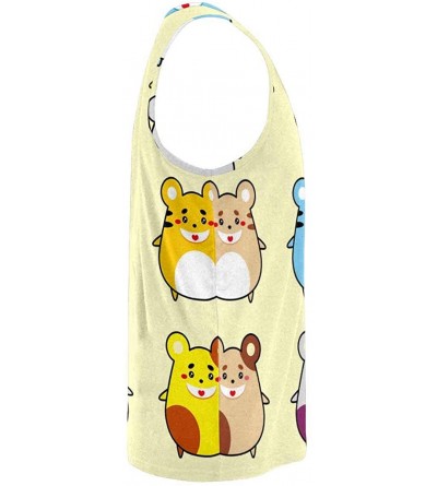 Undershirts Men's Muscle Gym Workout Training Sleeveless Tank Top Cute Koala Mother and Baby - Multi4 - CR19COR3Q6O $25.62